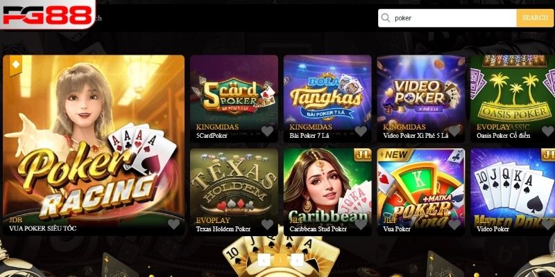 Toàn cảnh về game bài Poker PG88